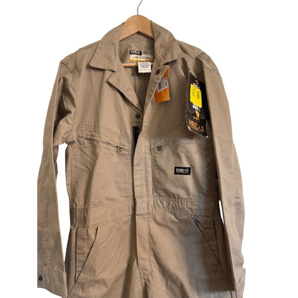 Berne Flame-Resistant Unlined Coveralls Size 40 R HRC-2 Men"s NWT Khaki Welder - Picture 14 of 14